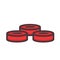 hockey pucks. Vector illustration decorative design