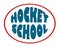 Hockey school. Logo for a sports organization. Winter sport