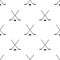 Hockey seamless pattern with sticks and pucks, vector illustration