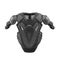 Hockey Shoulder Pads on white. Front view. 3D illustration