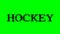 Hockey smoke text effect green isolated background