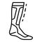 Hockey sock icon, outline style