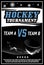 Hockey Tournament poster vector design with a puck