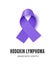 Hodgkin lymphoma cancer awareness ribbon vector illustration isolated