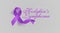 Hodgkin`s Lymphoma Awareness Calligraphy Poster Design. Realistic Violet Ribbon. September is Cancer Awareness Month