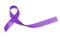 Hodgkin`s lymphoma and testicular cancer awareness violet ribbon symbolic bow color on white background isolated
