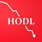 HODL - word in bitcoin trading market