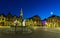 The Hof square at night in Amersfoort, Netherlands