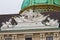 Hofburg Imperial Palace, Imperial Chancellery Wing, Reichskanzleitrakt, sculptures of eagle and flags, coat of arms