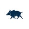 Hog wild animal silhouette isolated boar pig