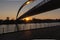 Hoge brug by sunset in downtown Maastricht