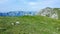 Hohe Weichsel - A panoramic view on Hochschwab mountain chains from the pathway leading to Hohe Weichsel.