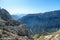 Hohe Weichsel - A panoramic view on Hochschwab mountain chains from the pathway leading to Hohe Weichsel. Sharp mountain slopes