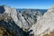 Hohe Weichsel - A panoramic view on Hochschwab mountain chains from the pathway leading to Hohe Weichsel. Sharp mountain slopes