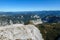 Hohe Weichsel - A panoramic view on Hochschwab mountain chains from the pathway leading to Hohe Weichsel. Sharp mountain slopes