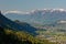 Hohenems/Altach, Rhine valley - sunrise over Rhine valley with snowy peaks of Apenzell Alps in Switzerland