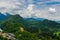 Hohenschwangau castle among green springtime Alpine mountains. Fussen village, Alpsee and Forggensee