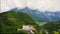 Hohenwerfen Castle aerial, Austria