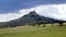 Hohenzollern Castle, on a hilltop among green valleys and fields, Bisingen, Germany