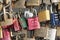 Hohenzollern railway Bridge in Cologne or famous Cologne`s Love Locks Bridge with thousands padlocks left by lovers.