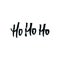Hohoho - Christmas and New Year phrase. Handwritten modern lettering for cards, posters, t-shirts, etc.