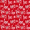 Hohoho pattern, Santa Claus laugh. Seamless texture for Christmas design.