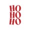 Hohoho - Santa`s calligraphy phrase for Christmas.