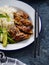 Hoisin Chicken. Traditional Asian cuisine. Chicken with sauce, r