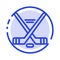 Hokey, Ice Sport, Sport, American Blue Dotted Line Line Icon