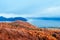 Hokkaido Usuzan mountain forest and lake Toya in urly winter wit