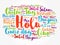 Hola! (Hello Greeting in Spanish) word cloud