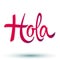 Hola - hello spanish text