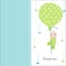 Hold the balloon baby boy arrival greeting card