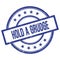 HOLD A GRUDGE text written on blue vintage round stamp