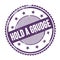 HOLD A GRUDGE text written on purple indigo grungy round stamp