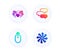 Hold heart, Talk bubble and Swipe up icons set. Versatile sign. Friendship, Chat message, Scrolling page. Vector