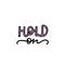 Hold on paper cutout shirt quote lettering
