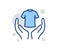 Hold t-shirt line icon. Laundry shirt sign. Clothing cleaner. Vector