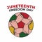 Holding hands together symbol of unity. Juneteenth concept. Juneteenth Freedom Day