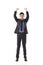 Holding pose of Asian business man
