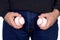 Holding two Baseballs