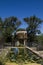 Holding water reservoir for irrigation on Karoo farm, South Africa