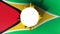 Hole cut in the flag of Guyana