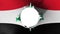 Hole cut in the flag of Iraq