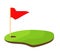 Hole golf with red flag stock vector illustration design
