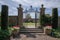 Hole Park House Gates near the village of Rolvenden, in Kent, England
