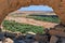 Hole on stone wall at ait ben haddou