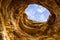 Hole in the top of Benagil cave, Algarve