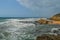 Hole in the wall natural rock formation at Thompsons bay beach ballito