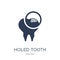 Holed Tooth icon. Trendy flat vector Holed Tooth icon on white b